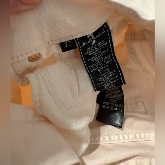 2 FOR $30 JEANS! 7 for All Mankind light pink, high waist skinny ankle jeans - Picture 4 of 8